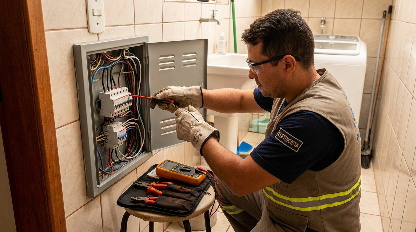 Instalacao de disjuntor residencial em Piracicaba‑SP