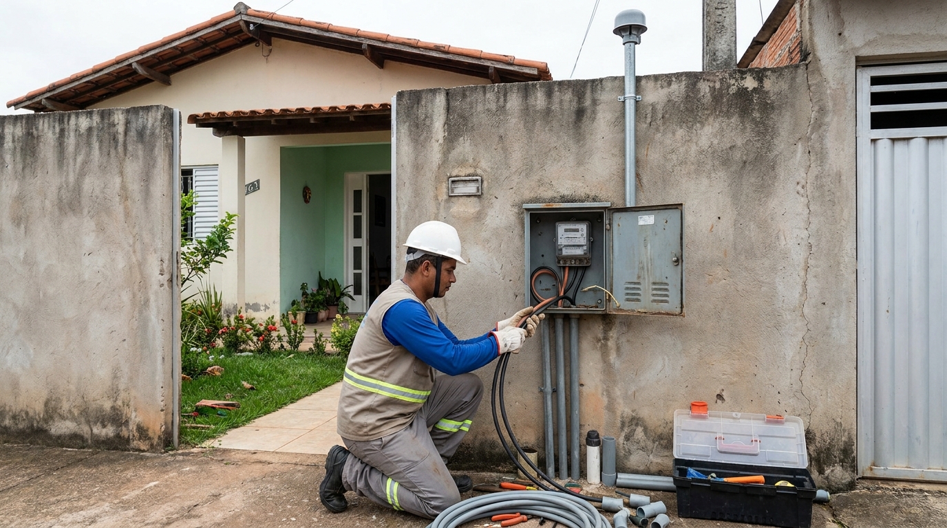 Instalacao de padrao de energia em Piracicaba‑SP